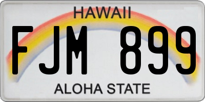 HI license plate FJM899