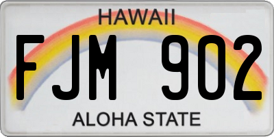 HI license plate FJM902