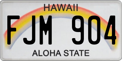 HI license plate FJM904
