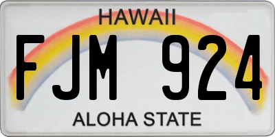 HI license plate FJM924