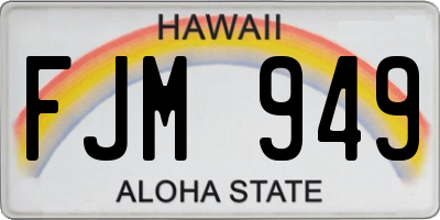 HI license plate FJM949