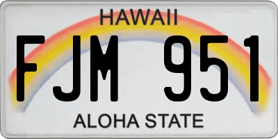 HI license plate FJM951