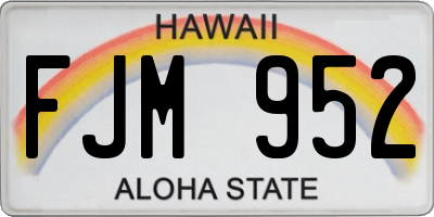 HI license plate FJM952