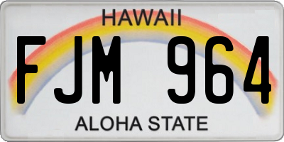 HI license plate FJM964