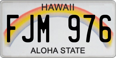 HI license plate FJM976