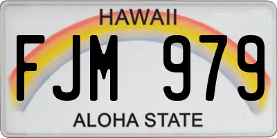 HI license plate FJM979