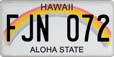 HI license plate FJN072