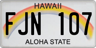 HI license plate FJN107