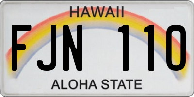 HI license plate FJN110