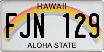 HI license plate FJN129
