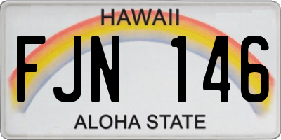 HI license plate FJN146