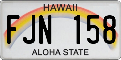 HI license plate FJN158
