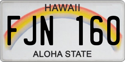 HI license plate FJN160