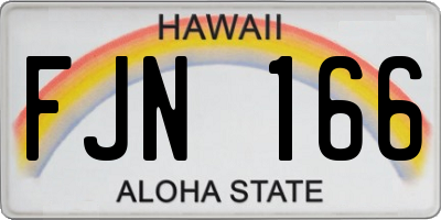 HI license plate FJN166