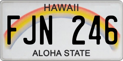 HI license plate FJN246