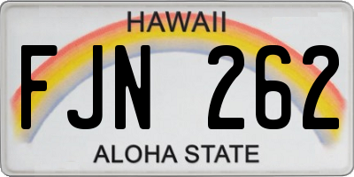 HI license plate FJN262