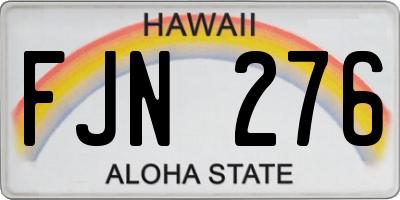 HI license plate FJN276