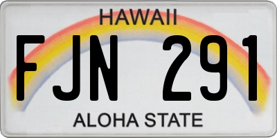 HI license plate FJN291