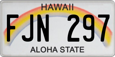 HI license plate FJN297