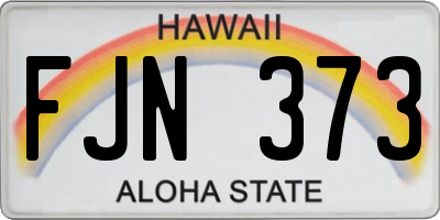 HI license plate FJN373
