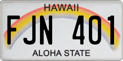 HI license plate FJN401