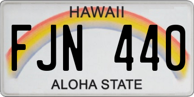 HI license plate FJN440
