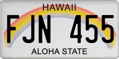 HI license plate FJN455