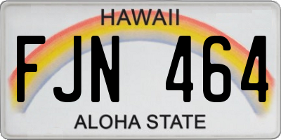 HI license plate FJN464