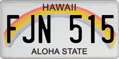HI license plate FJN515