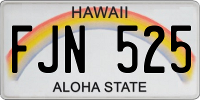 HI license plate FJN525