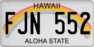 HI license plate FJN552
