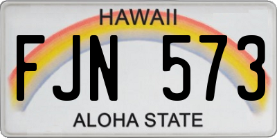 HI license plate FJN573
