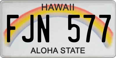 HI license plate FJN577