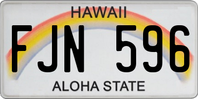 HI license plate FJN596