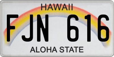 HI license plate FJN616