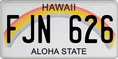 HI license plate FJN626