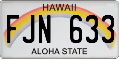 HI license plate FJN633