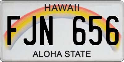 HI license plate FJN656