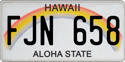 HI license plate FJN658