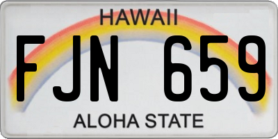 HI license plate FJN659