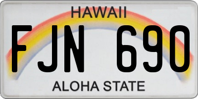 HI license plate FJN690