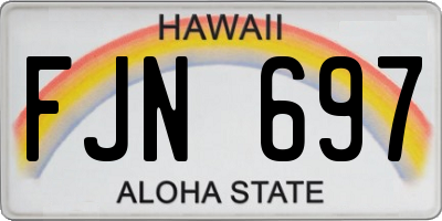 HI license plate FJN697