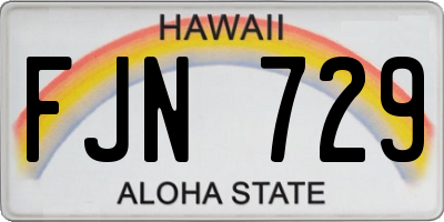 HI license plate FJN729