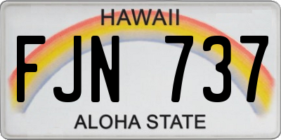 HI license plate FJN737