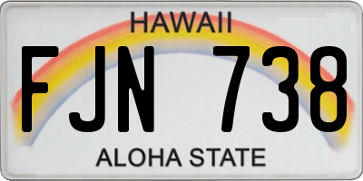 HI license plate FJN738