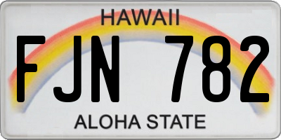 HI license plate FJN782