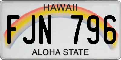 HI license plate FJN796