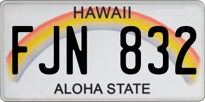 HI license plate FJN832