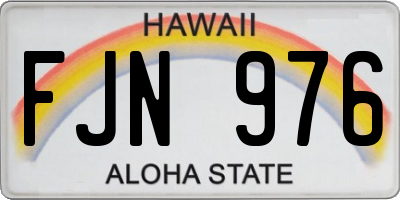HI license plate FJN976