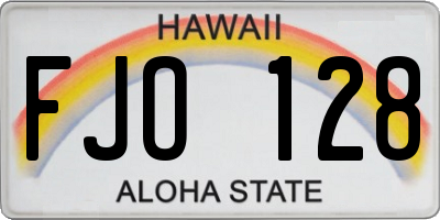 HI license plate FJO128